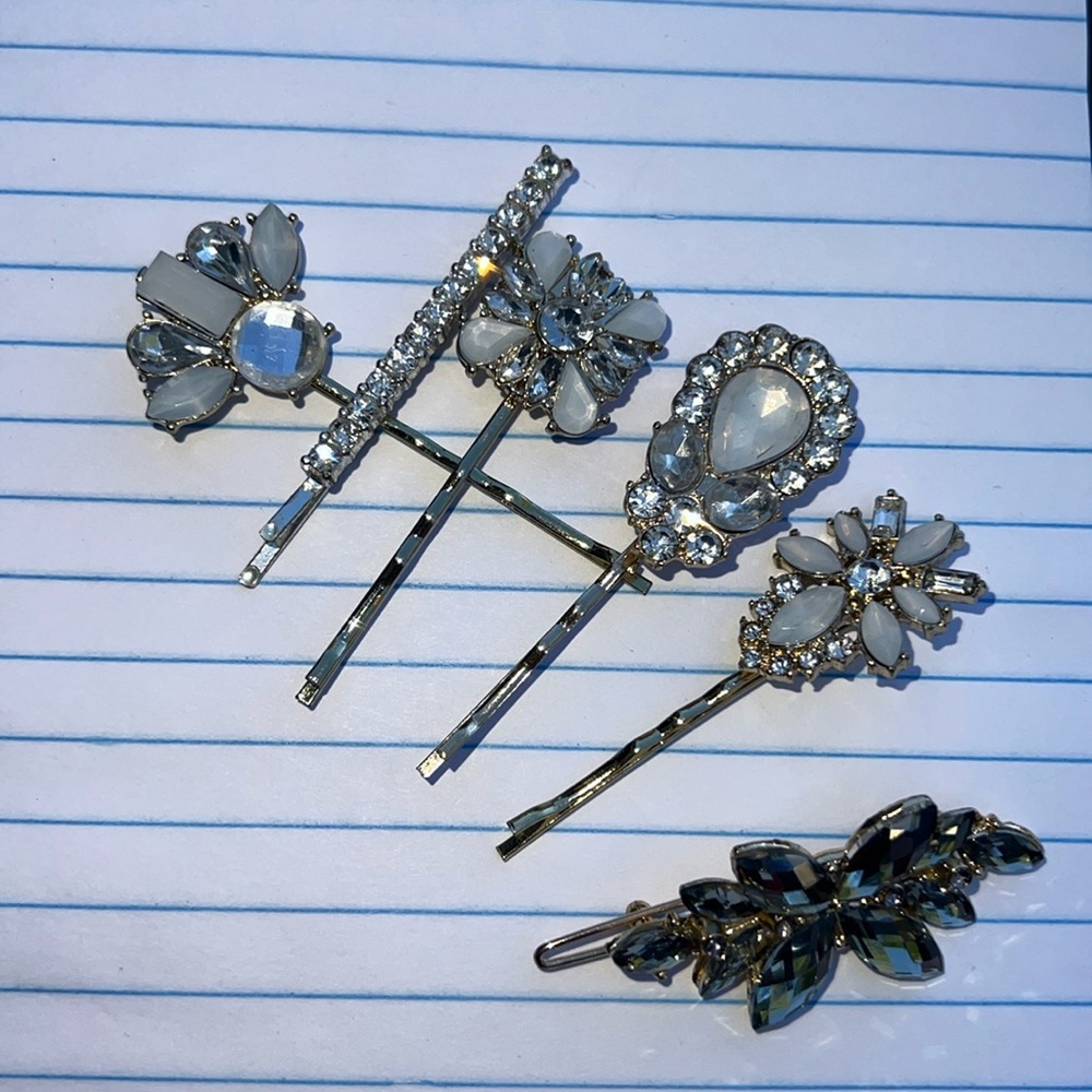 6 New Beautiful Bridal Hairpin Crystal Hairpins